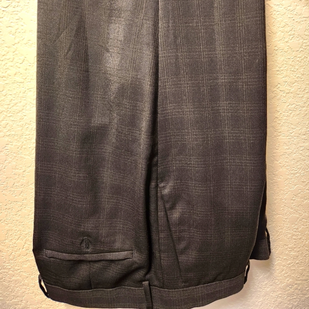 38x32 black Cardinali plaid dress pants